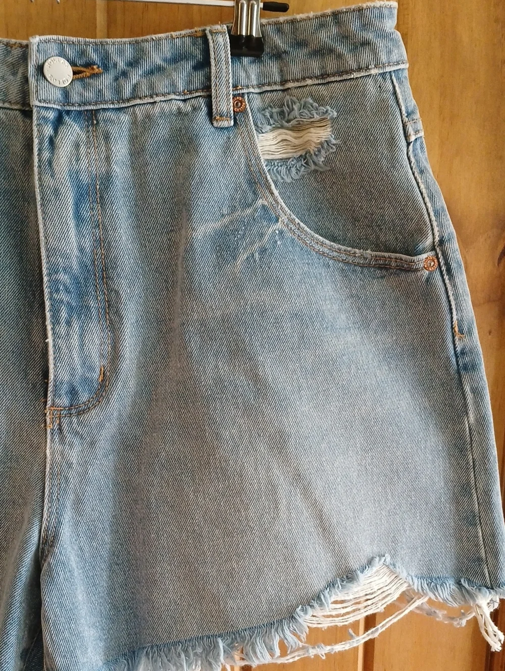 Rollas Mirage High Rise Relaxed Denim Shorts - 32